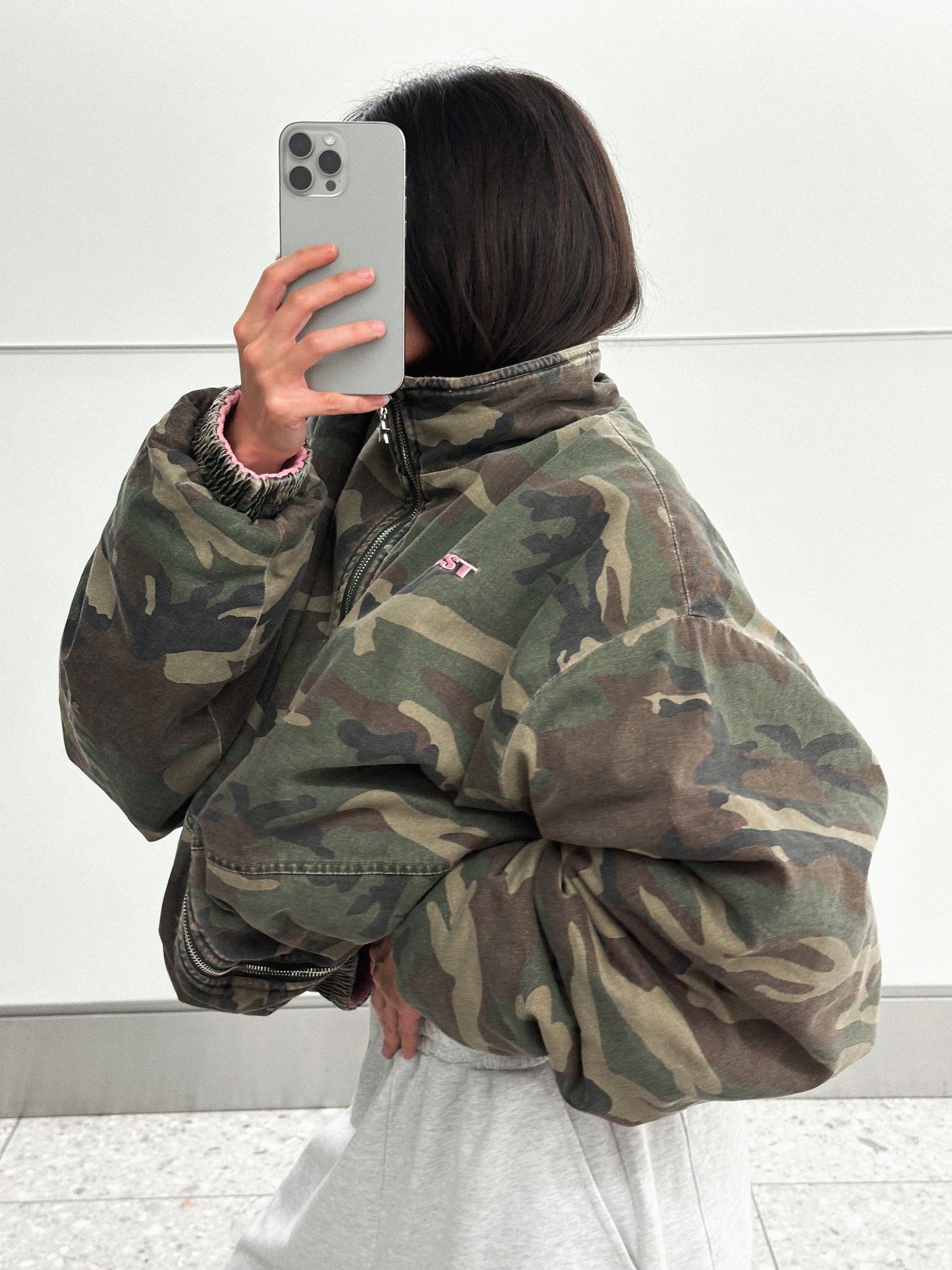 SST REVERSIBLE CAMO/ PINK FLEECE JACKET - PRE ORDER
