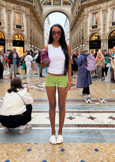 SST MINI SHORTS - Green stripe
