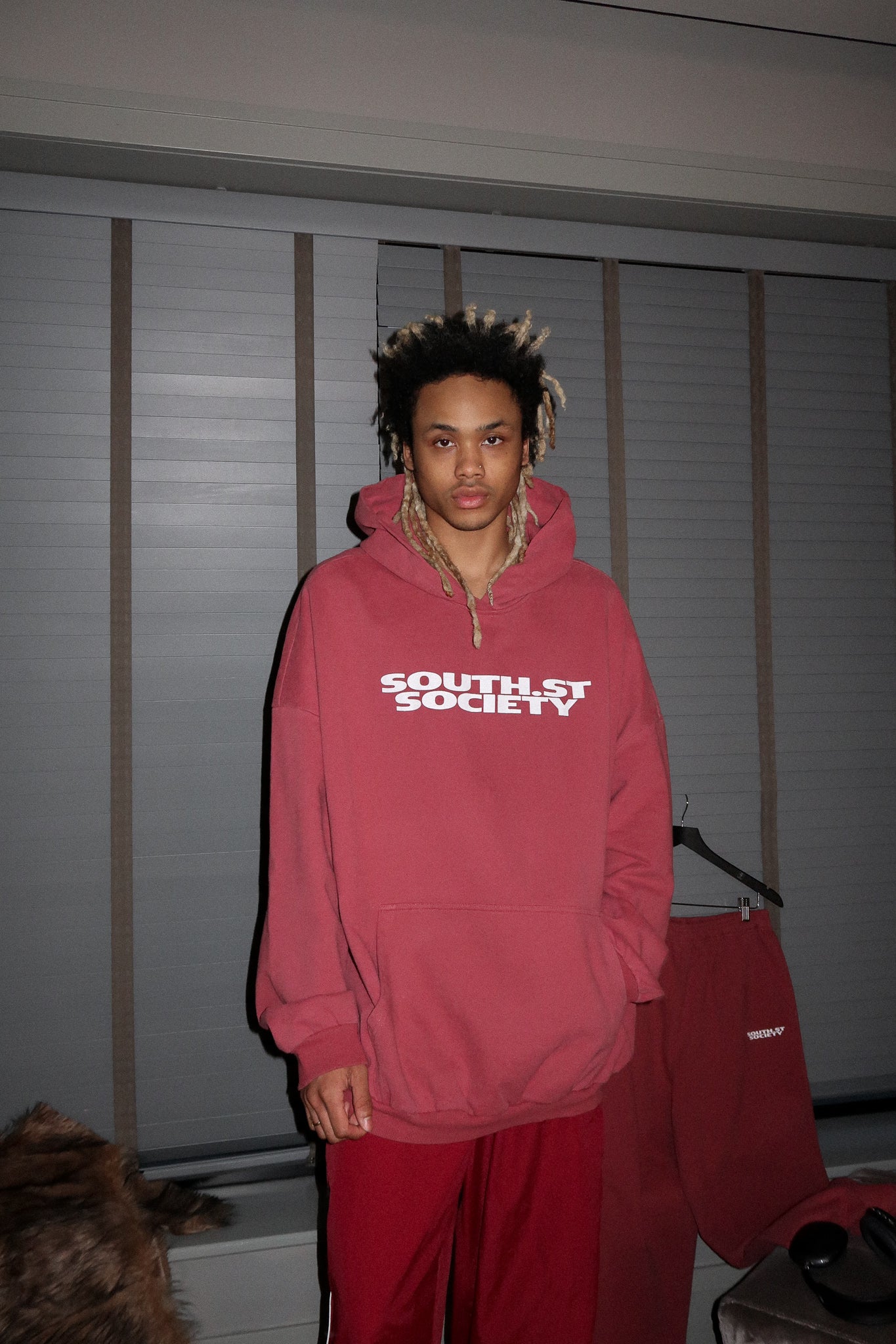 SOCIETY HOODY - Wine