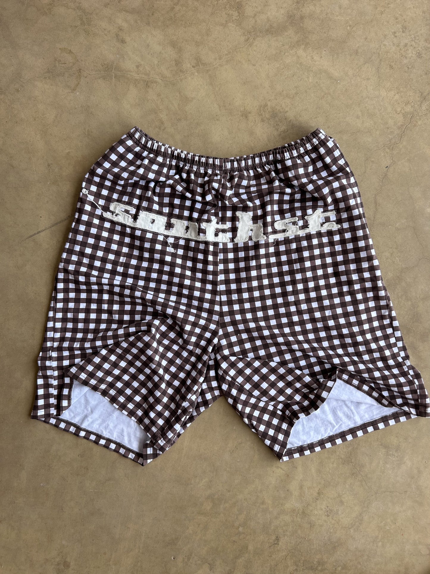 MOTIF SHORTS - Brown/White