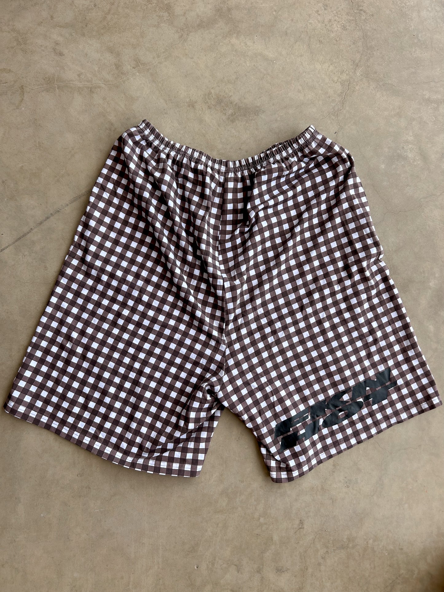 MOTIF SHORTS - Brown/White