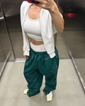 SOCIETY TRACK PANTS - Green
