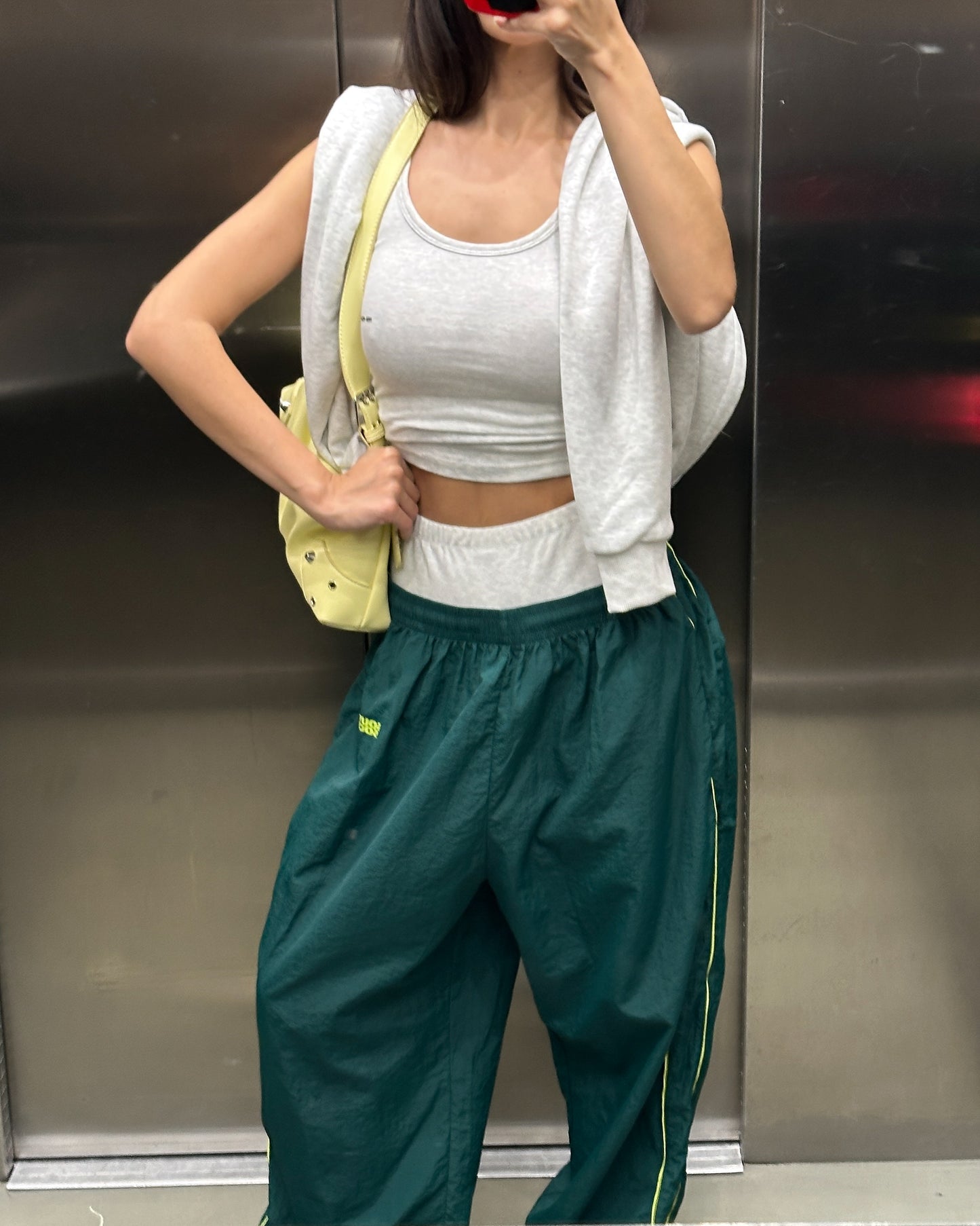 SOCIETY TRACK PANTS - Green