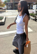 SST RIB TANK TOP - White