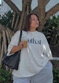 SOUTH TEE - Marl Grey / Navy