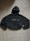 SST SCRIPT HOODY - Washed Black