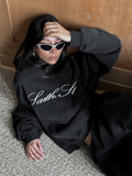 SST SCRIPT HOODY - Washed Black