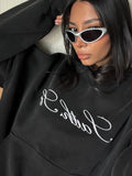 SST SCRIPT HOODY - Washed Black