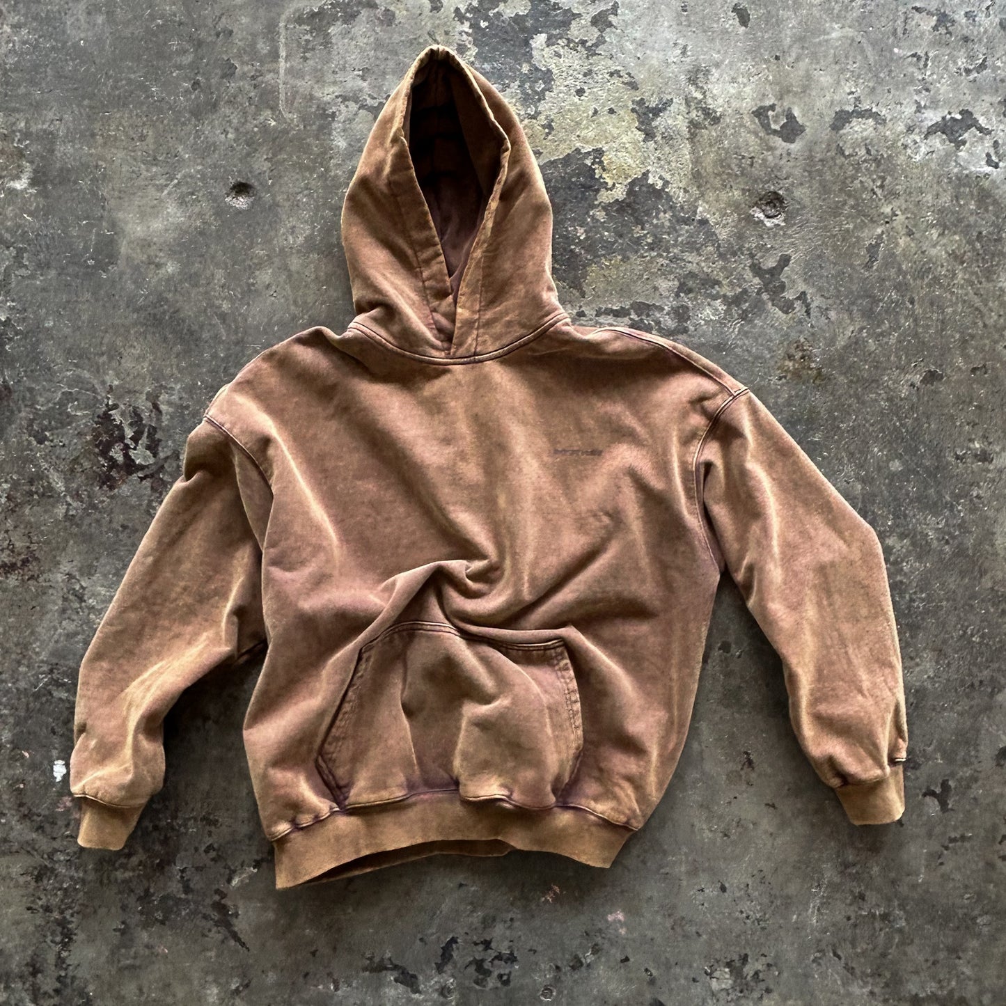 VINTAGE HOODY - Washed brown