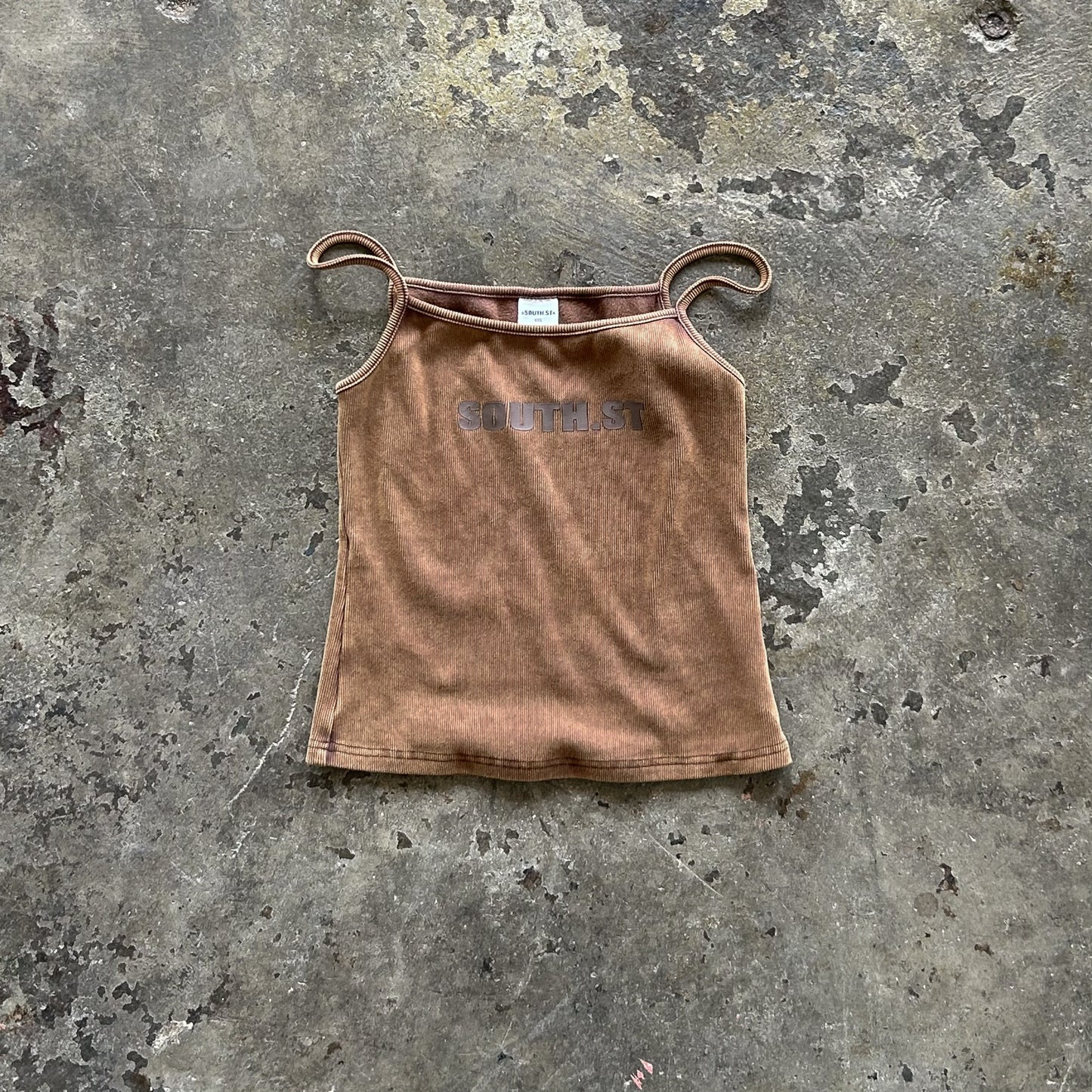 TOKYO RIB TANK - Washed brown