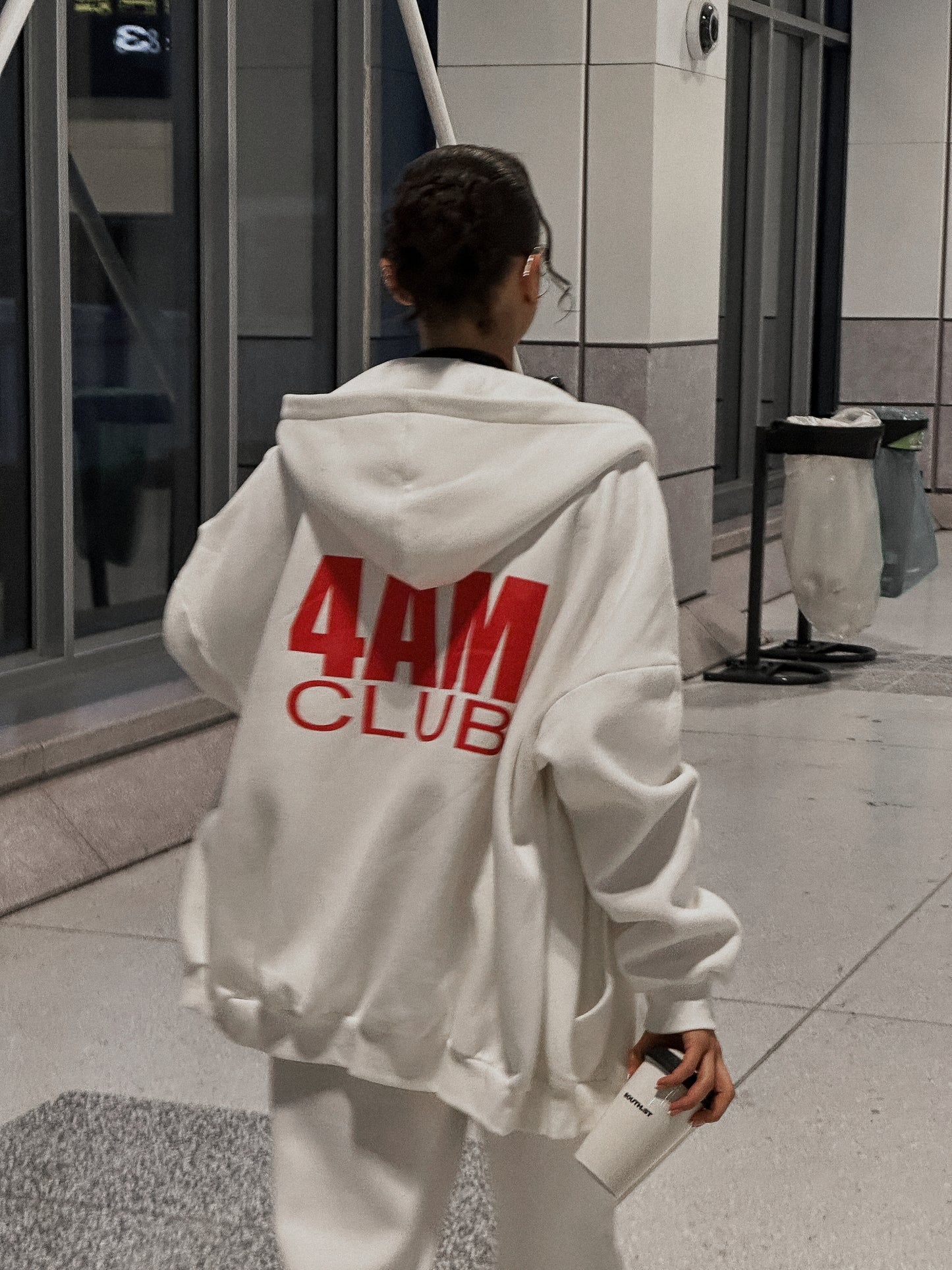 4AM ZIP HOODY - Off White