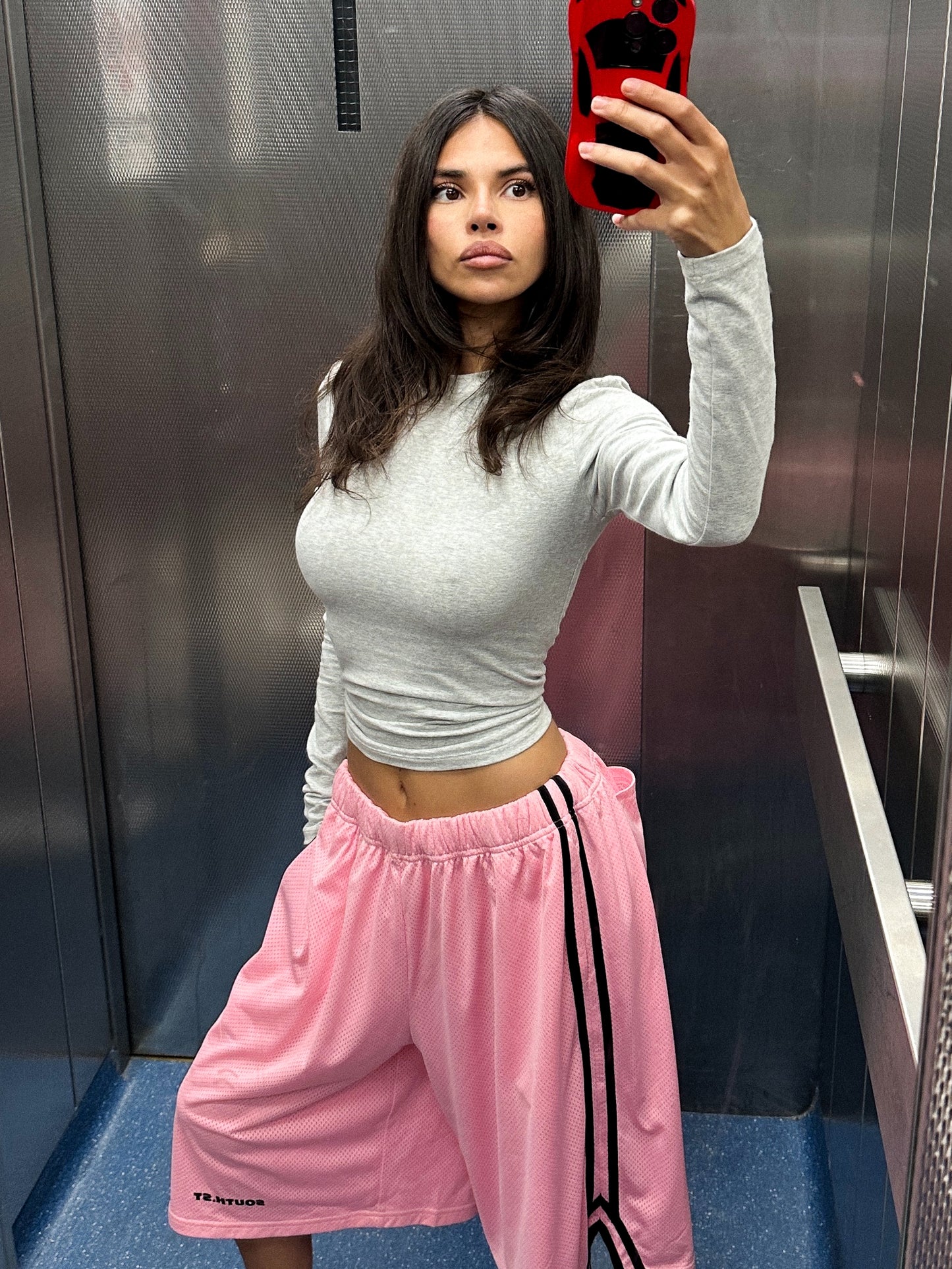 SST MESH SHORTS LONG - Pink