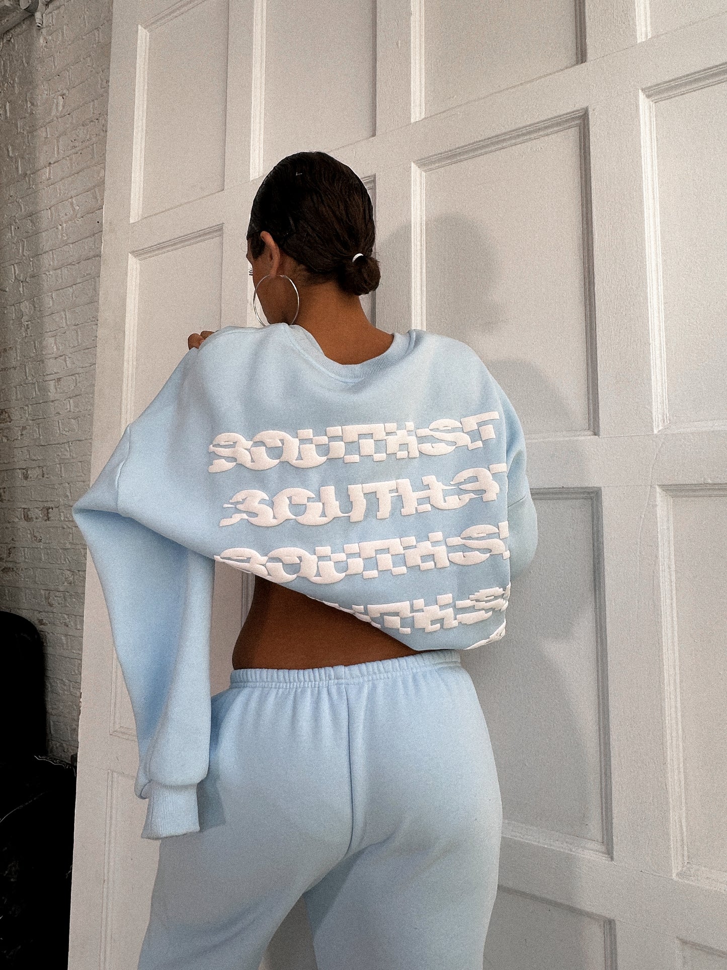 DISTORT SWEATSHIRT - Baby Blue