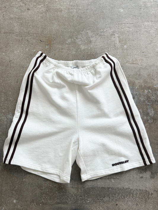 MANNERS SHORTS - White/Brown