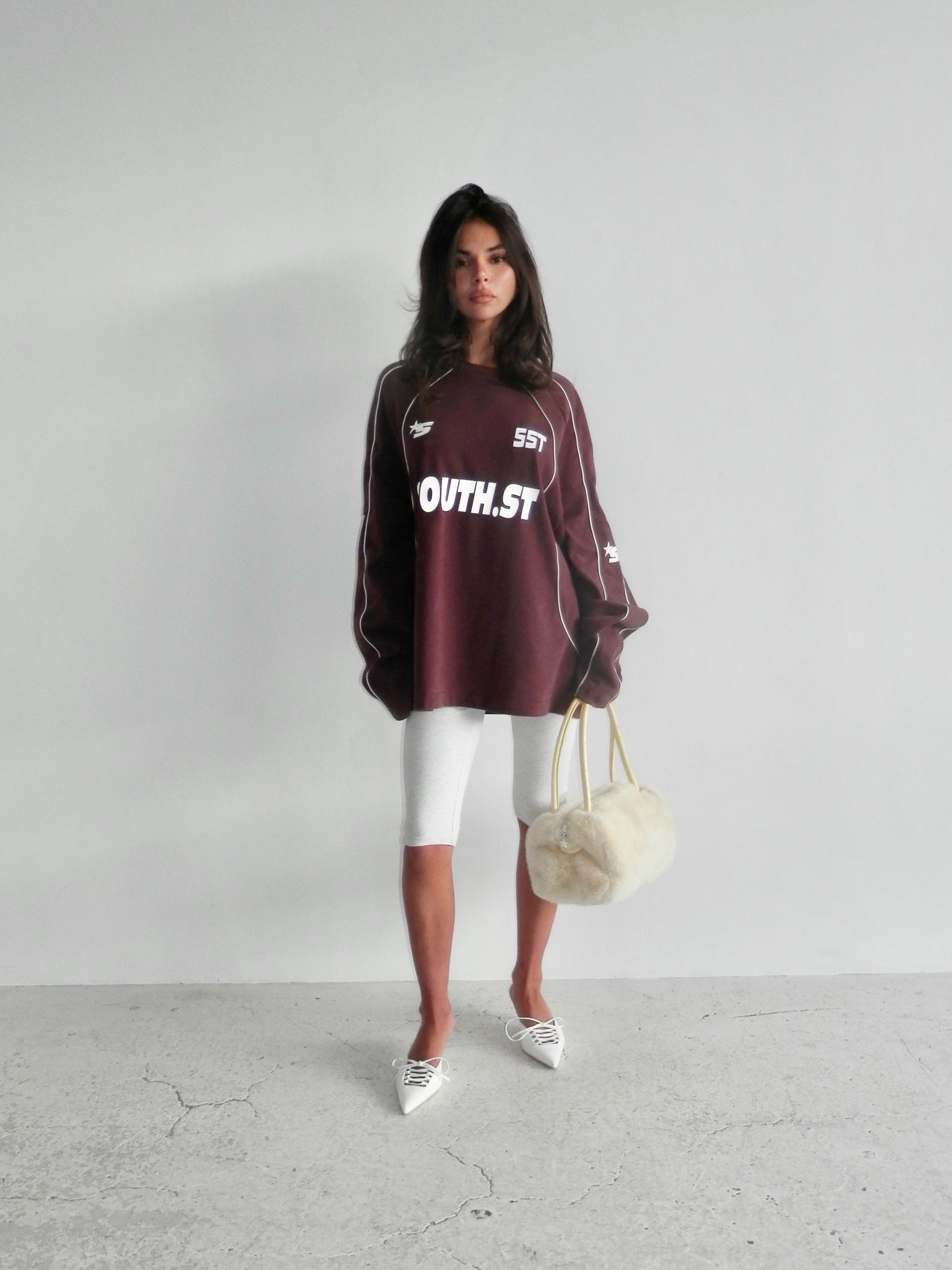PLAYERS LONGSLEEVE - Burgundy / Brown