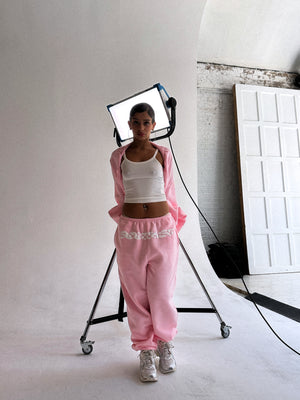 "DISTORT" SWEATPANTS - Pink