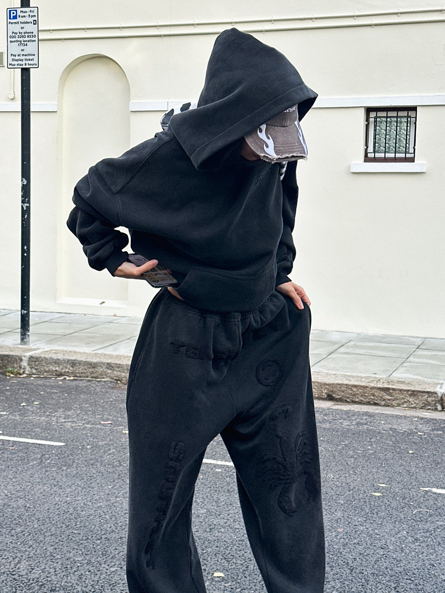 STING SWEATPANTS - Washed Black