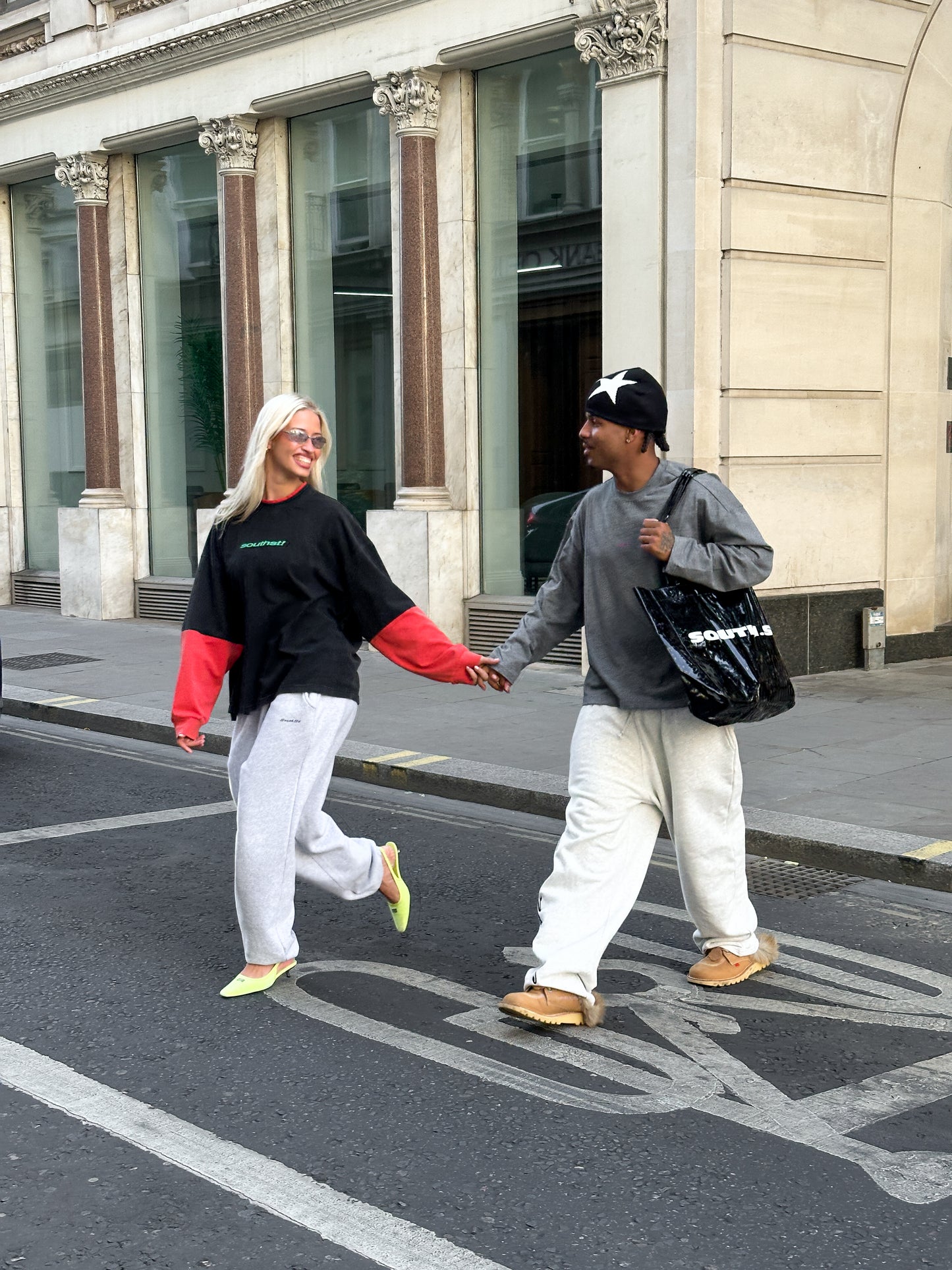 LDN LONG SLEEVE - Dark grey / Red