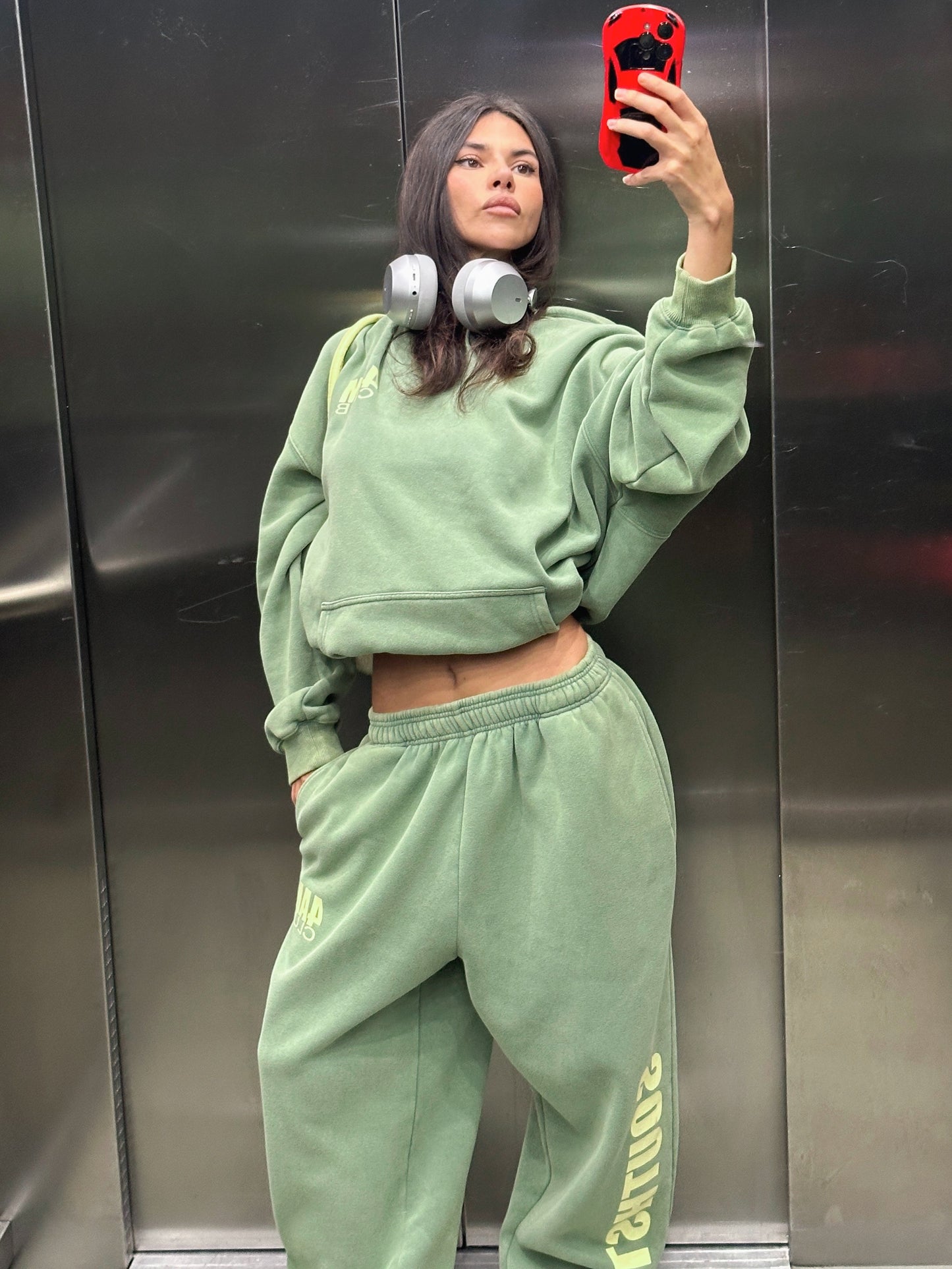 "4AM" SWEATPANTS - Washed Green