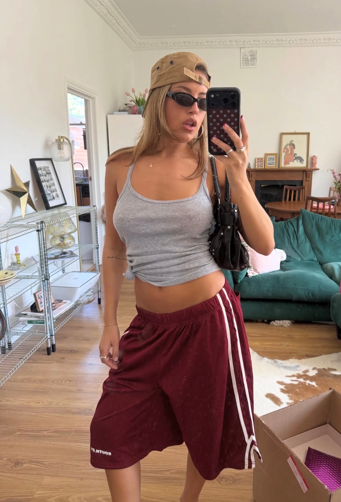 SST MESH SHORTS LONG - Wine