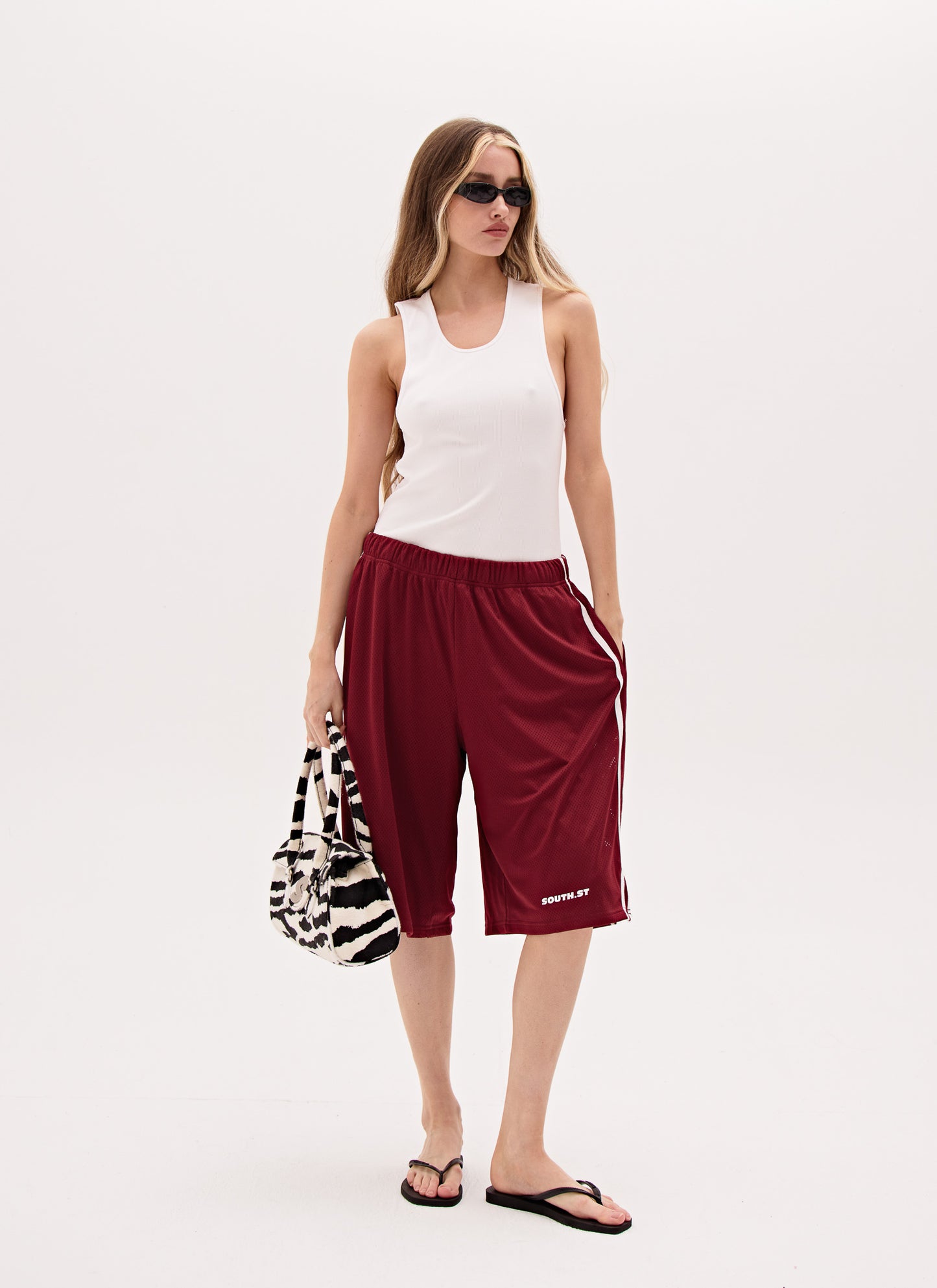 SST MESH SHORTS LONG - Wine