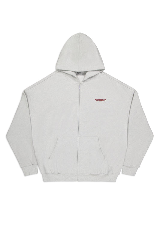 SOCIETY ZIP HOODY  - Marl grey