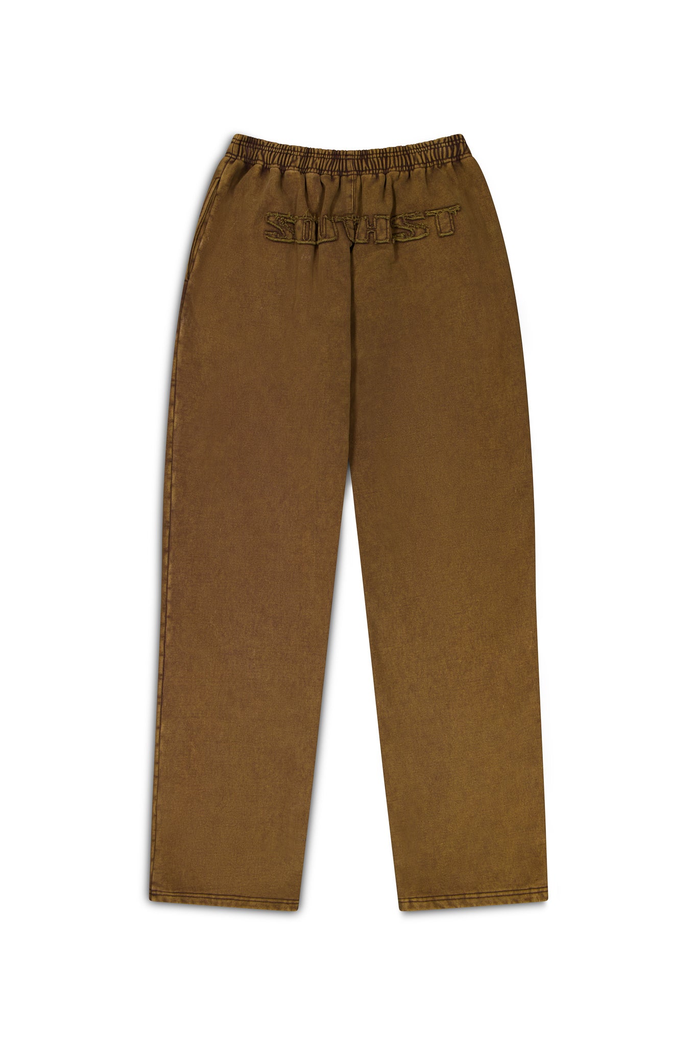 VINTAGE STITCHED LOGO SWEATPANTS - Washed brown