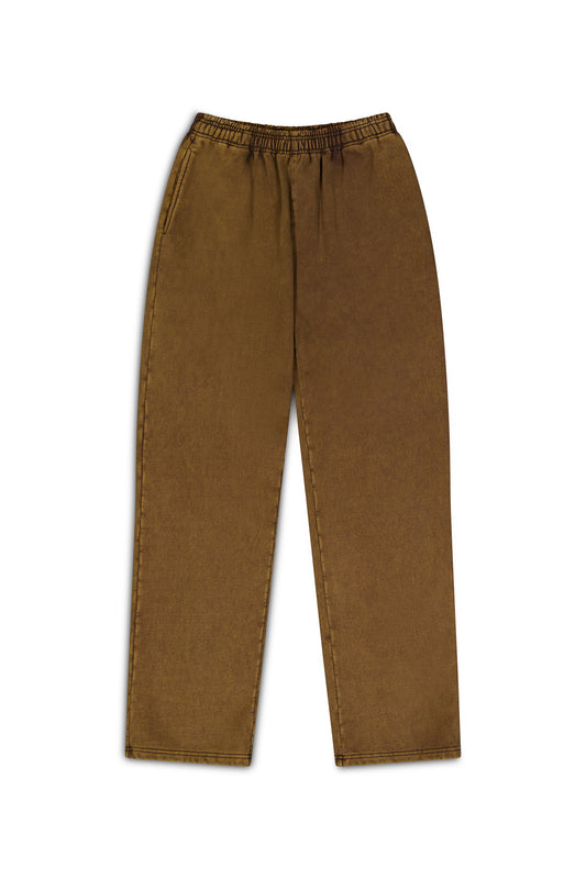 VINTAGE STITCHED LOGO SWEATPANTS - Washed brown