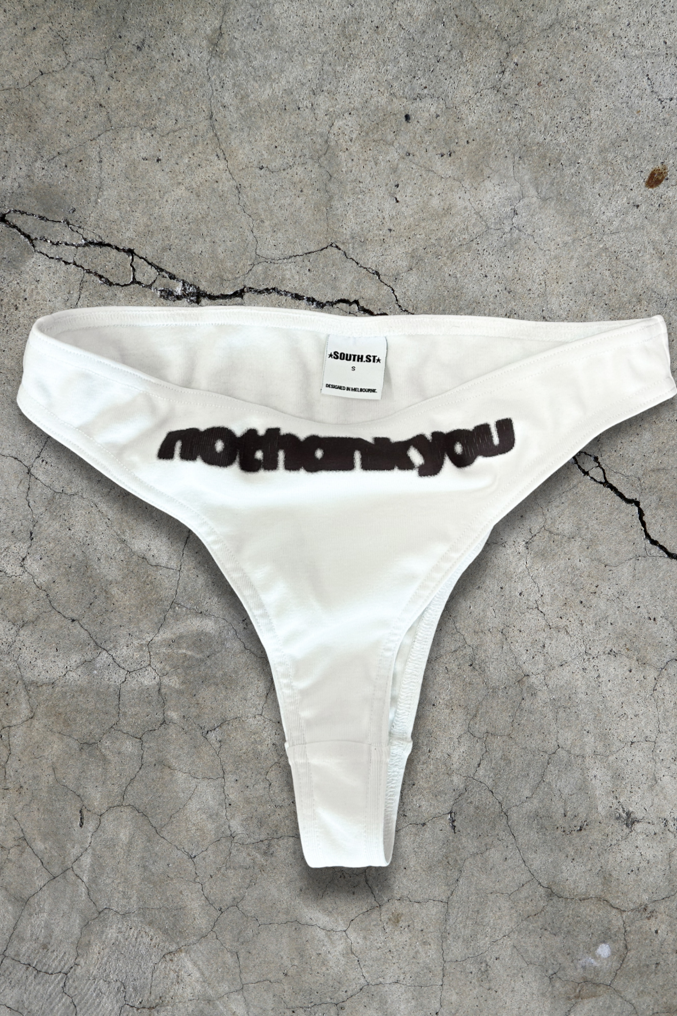 MANNERS THONG - White/Brown