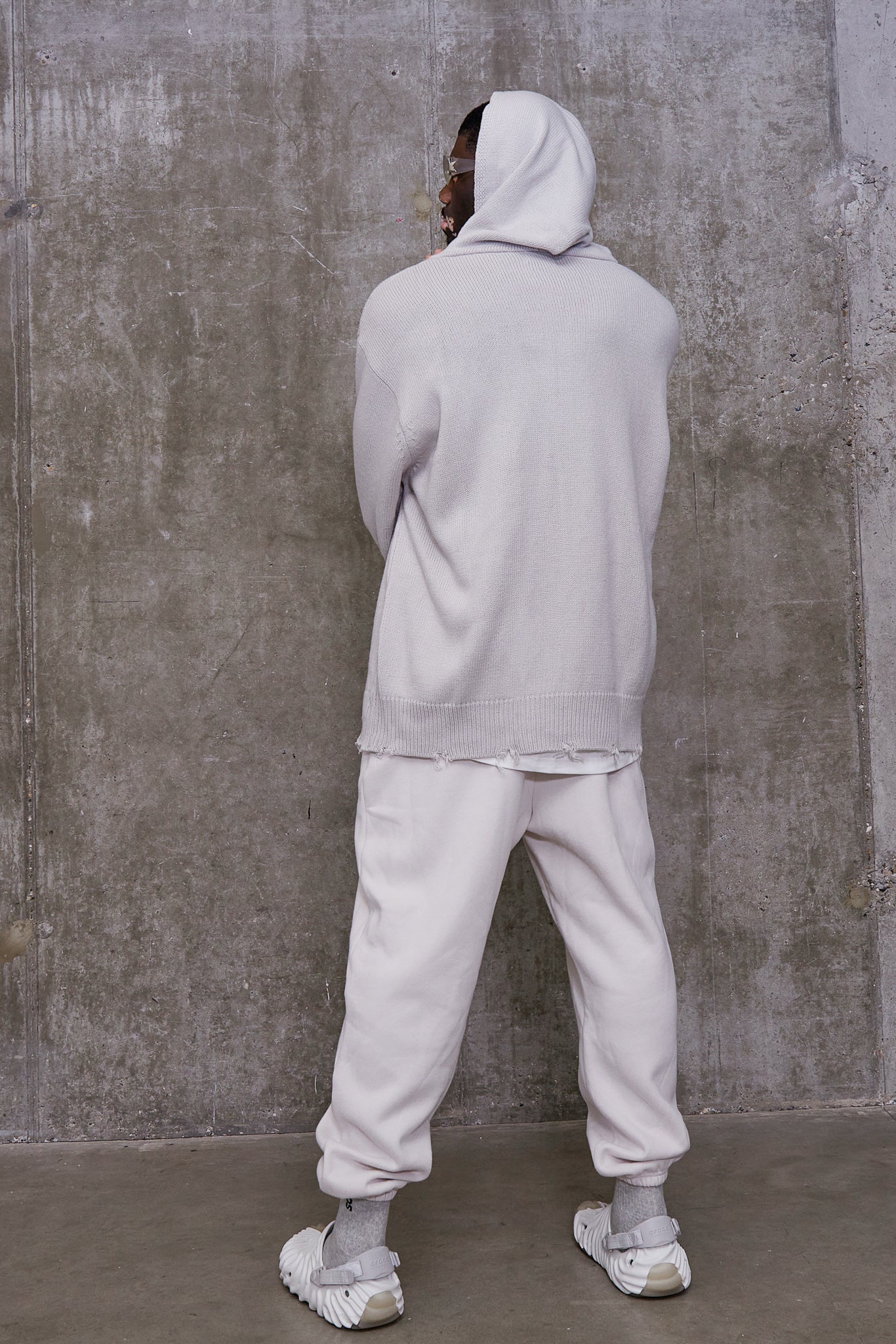 "UPLOAD" ZIP HOODY - Bone