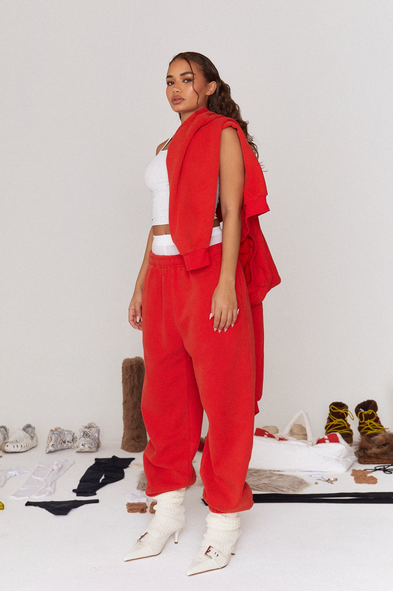 MARS SWEATPANTS - Red