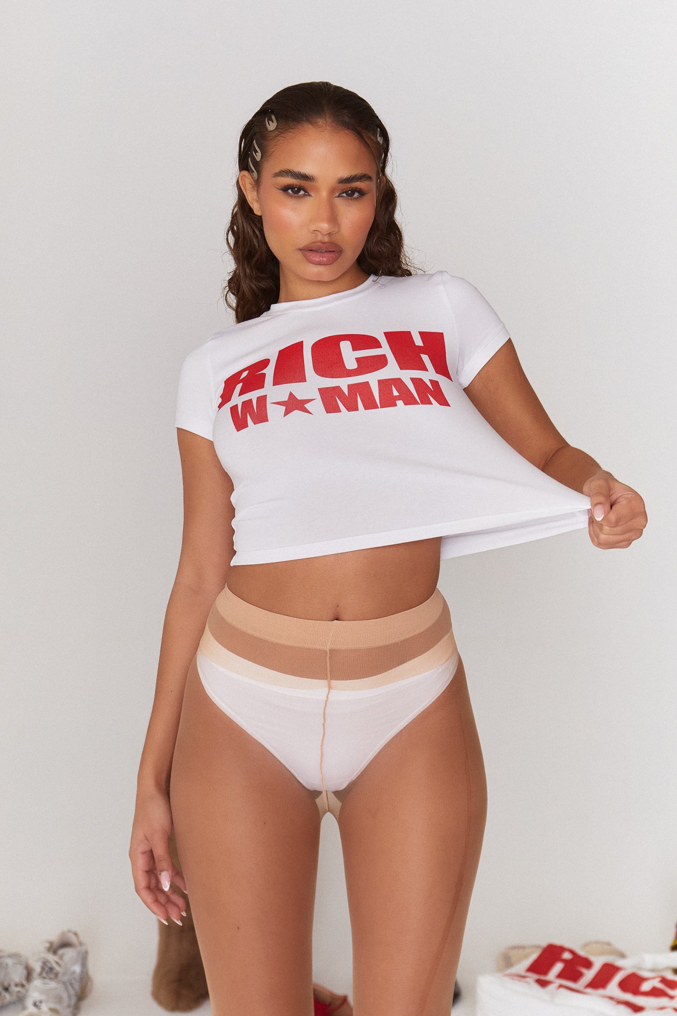 MONEY BABY TEE - White/Red