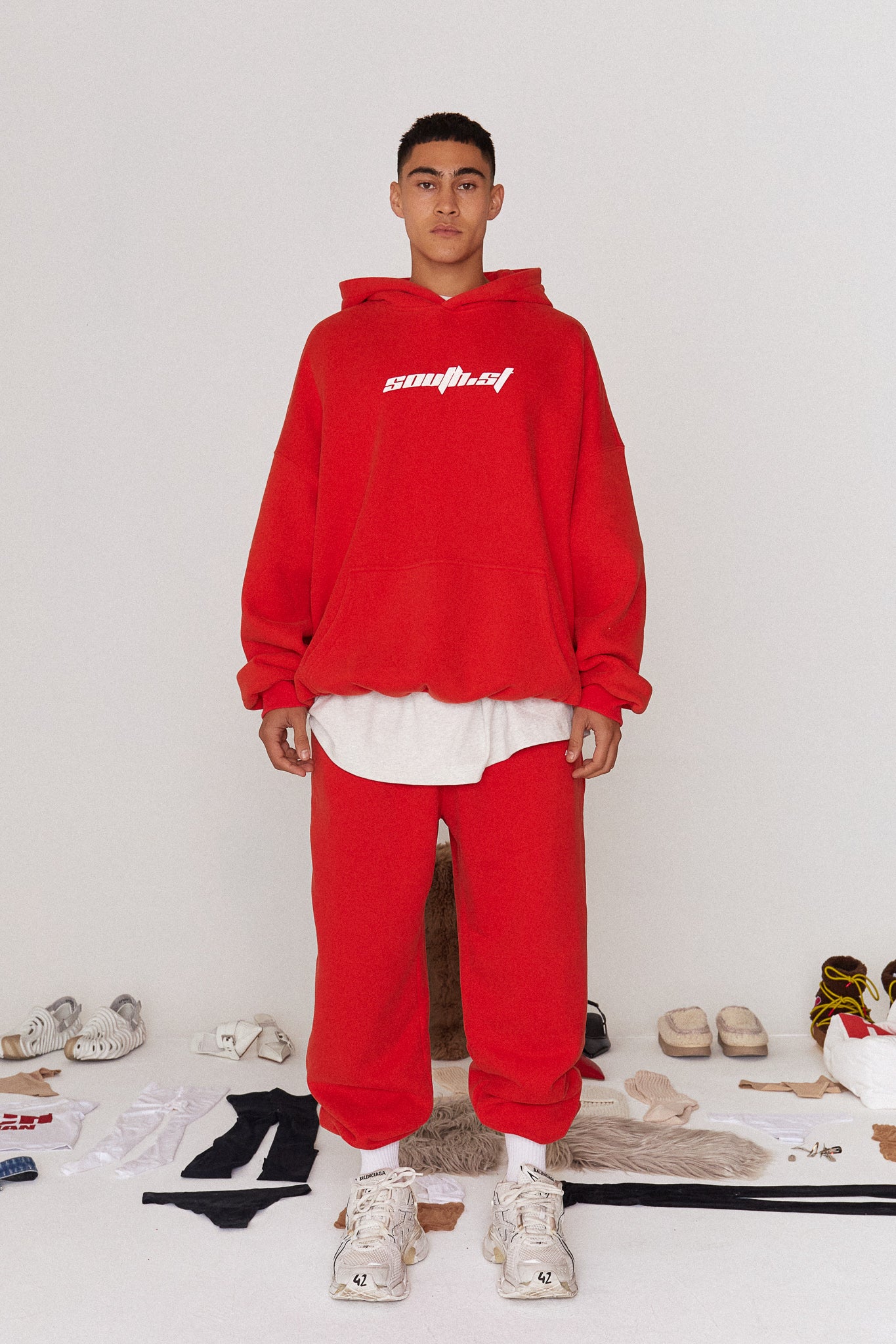 MARS SWEATPANTS - Red