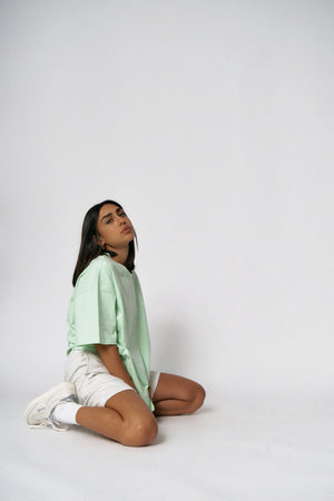 COOL&KIND TEE - Pastel lime green