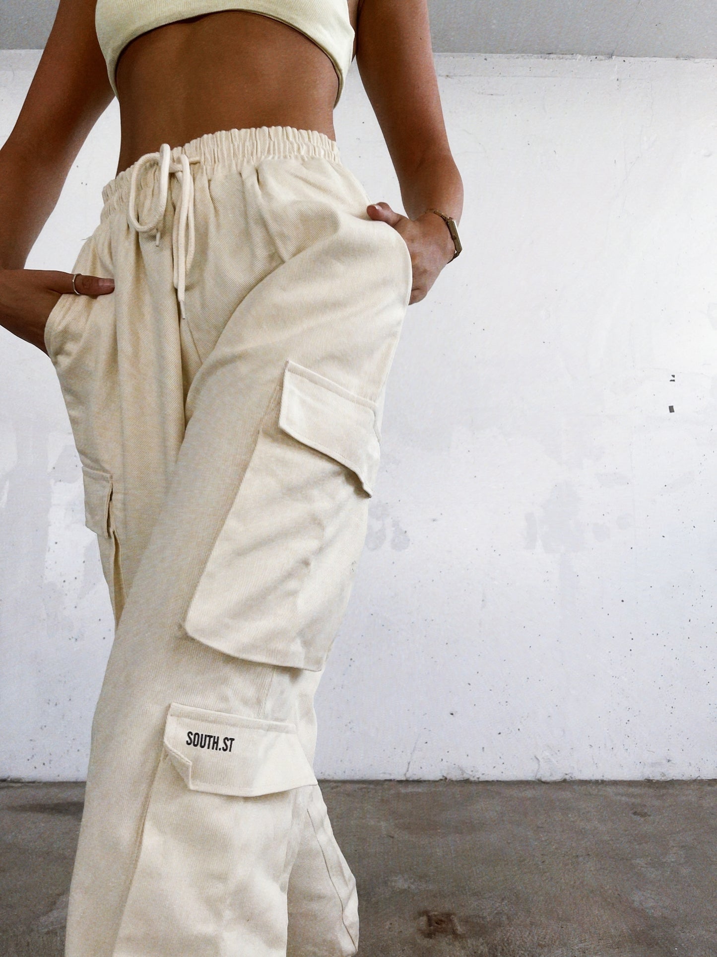 "KANSAS" CARGO JEANS - Sand