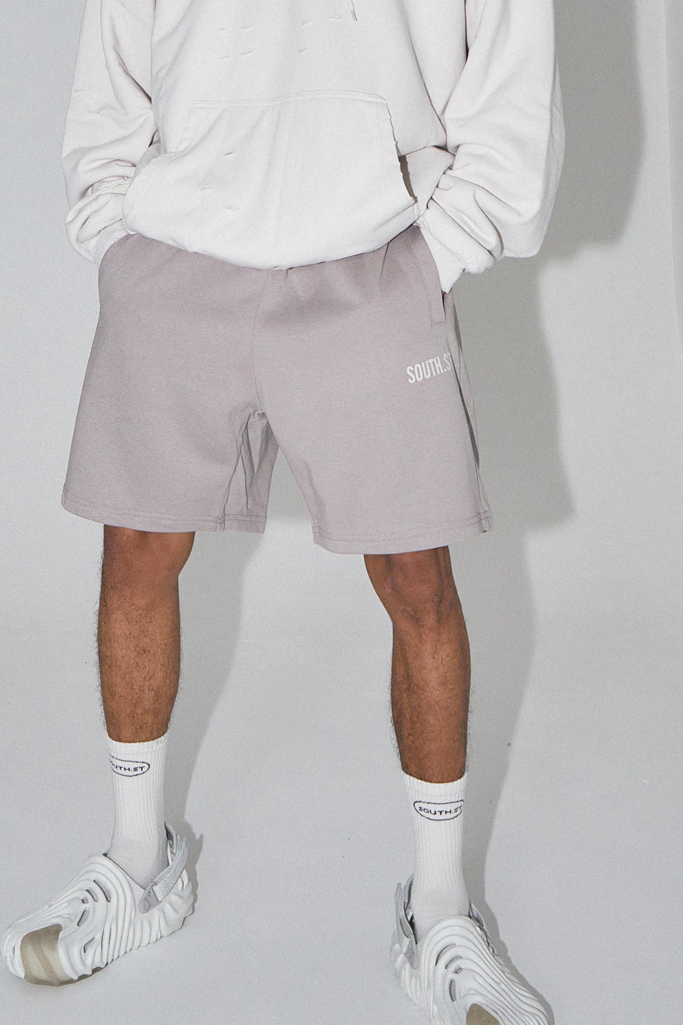 LOUNGE SHORTS - Grey violet