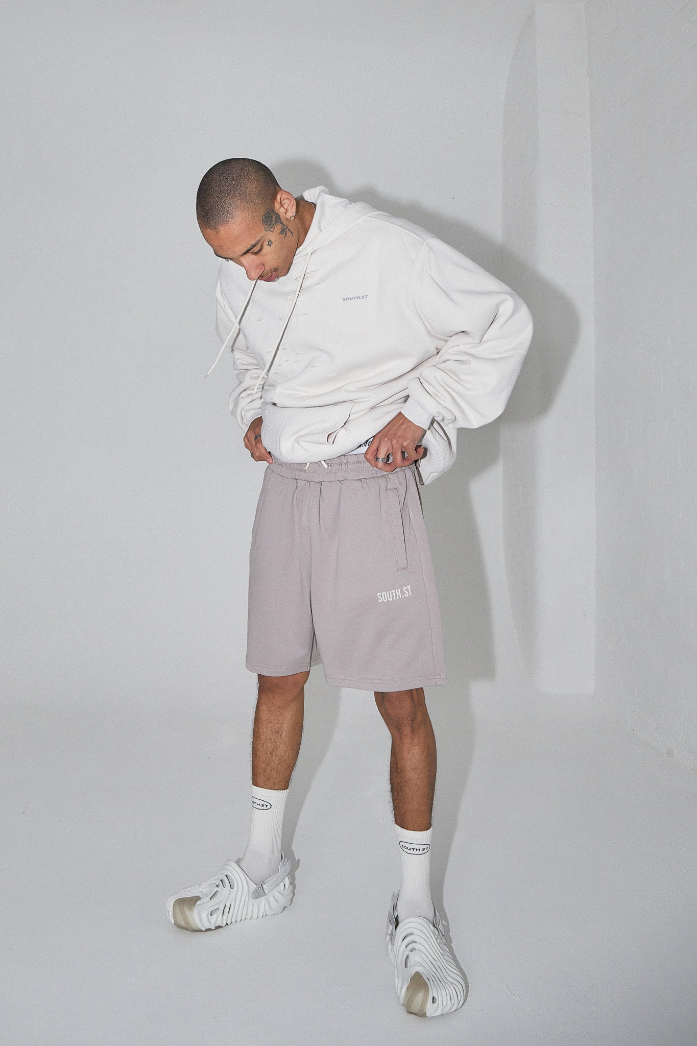 LOUNGE SHORTS - Grey violet