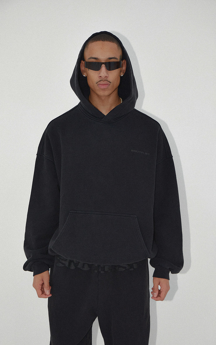 VINTAGE HOODY - Washed Black