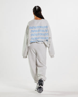 "DISTORT" SWEATSHIRT - Grey/blue